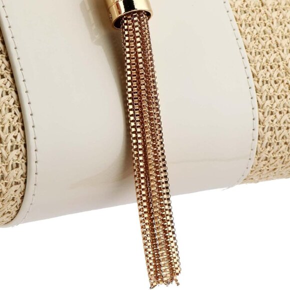 Straw Handbag Evening Bag Clutch Purses for Women, Fashion Summer Beach Tote Tas - Picture 6 of 7